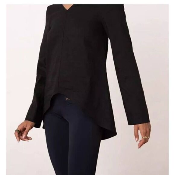ADAY Women's Black Linen Top Size Small - Picture 3 of 9